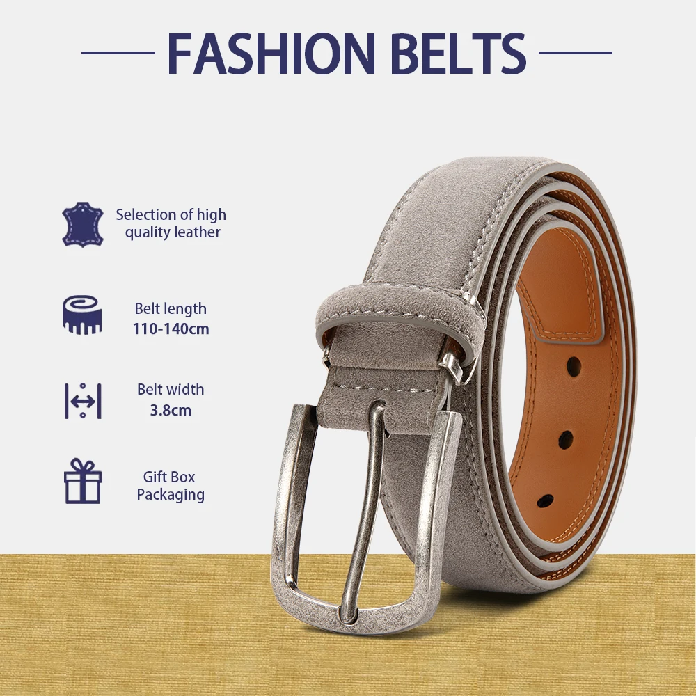 Unisex Free Size PU Leather Belt For Women Luxury Designer Jeans Waist Belt Men Fashion Suede waist belt Waistband