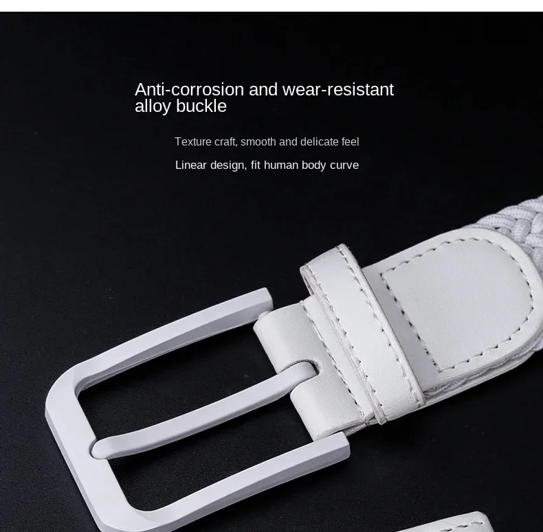 Golf Belt Men and Women New Summer Canvas Woven Leisure Sports Elastic Joker Advanced Waistband