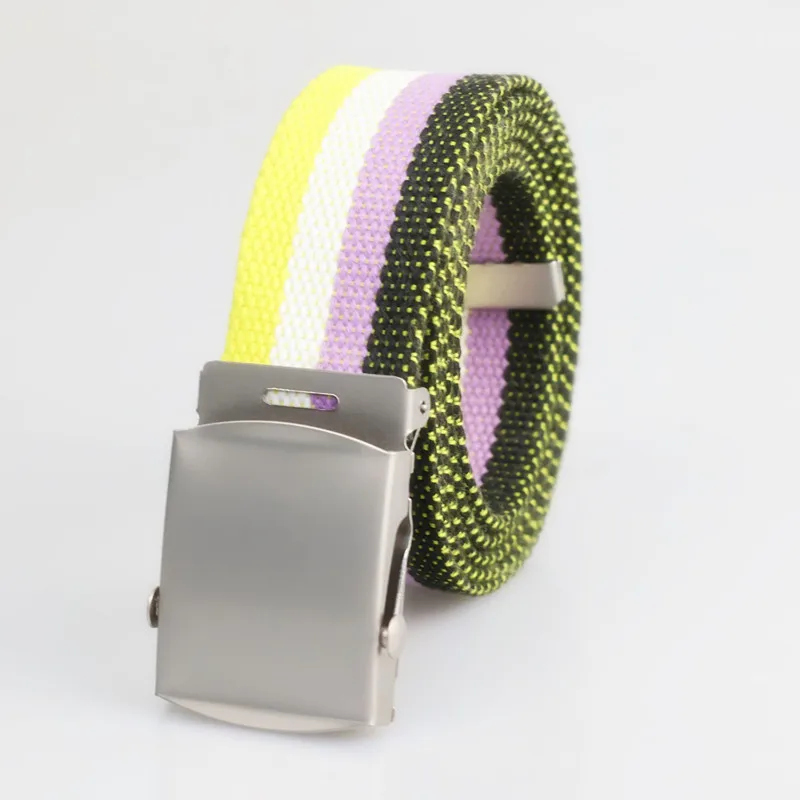 3.8cm New Men's Canvas Belt Outdoor Wear-resistant Breathable Alloy Buckle Unisex Belt Youth Camouflage Sports Waistband