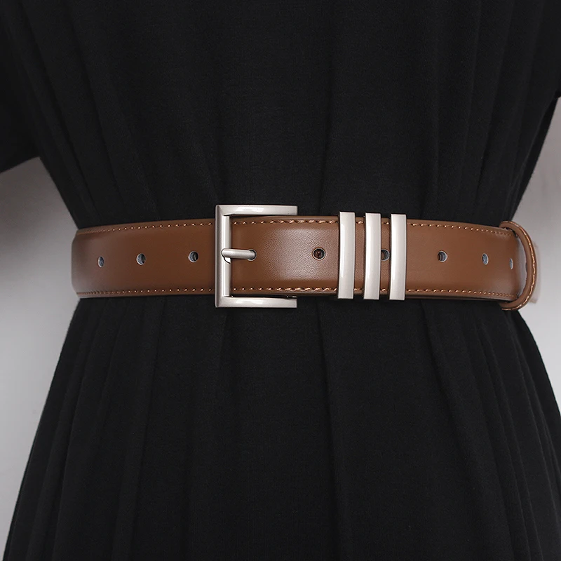 2022 Luxury Designer Jean Strap Belt Brand Genuine Cow Leather Belts for Women Fashion Adjustable Belts Dress Cowhide Waistband