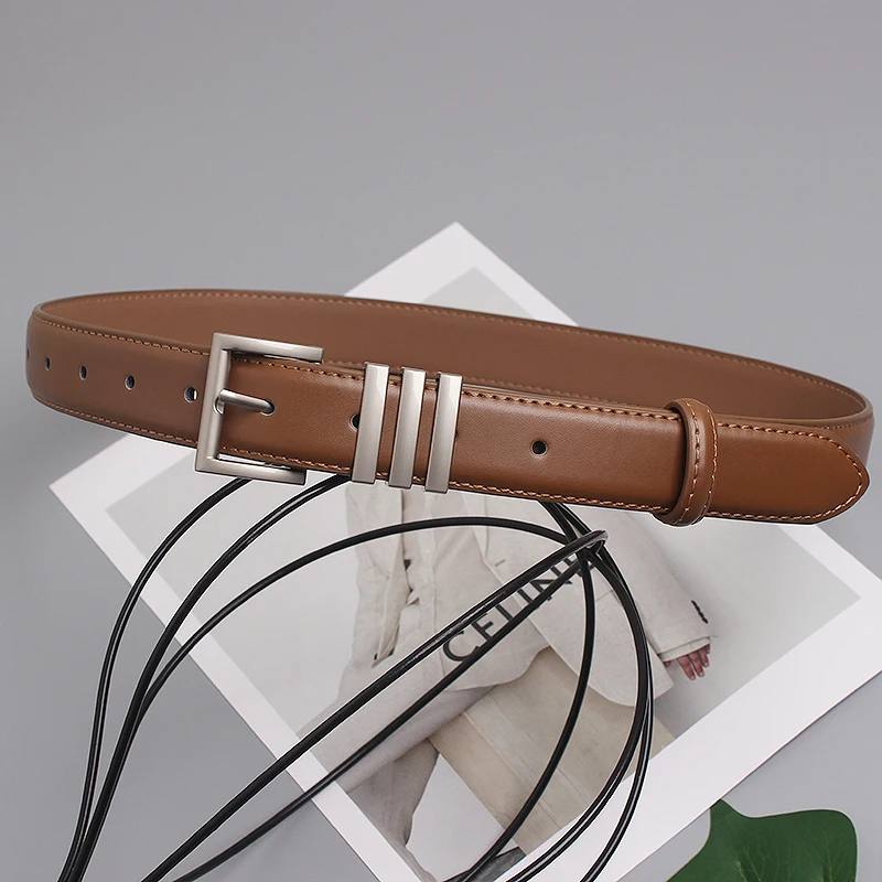 2022 Luxury Designer Jean Strap Belt Brand Genuine Cow Leather Belts for Women Fashion Adjustable Belts Dress Cowhide Waistband
