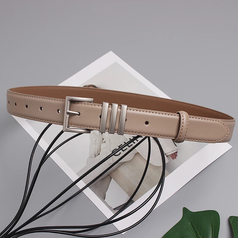 2022 Luxury Designer Jean Strap Belt Brand Genuine Cow Leather Belts for Women Fashion Adjustable Belts Dress Cowhide Waistband
