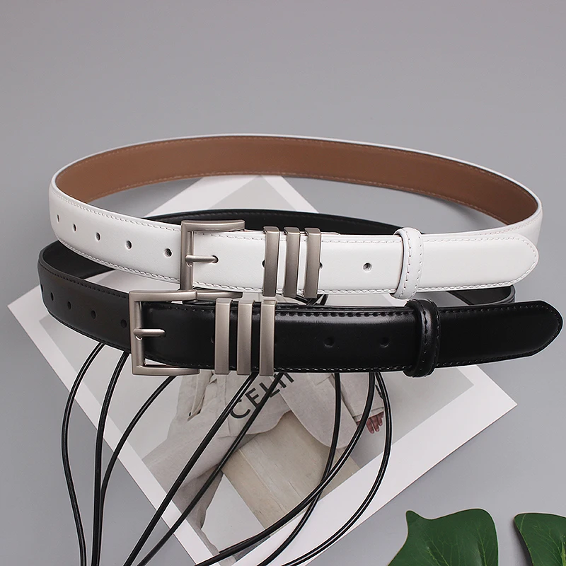 2022 Luxury Designer Jean Strap Belt Brand Genuine Cow Leather Belts for Women Fashion Adjustable Belts Dress Cowhide Waistband