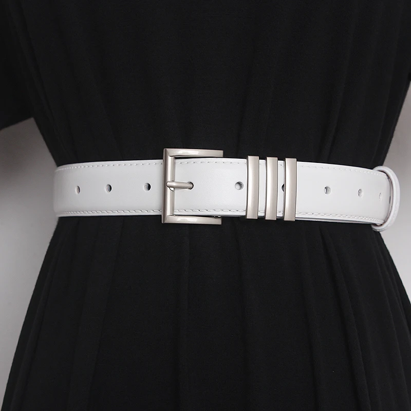 2022 Luxury Designer Jean Strap Belt Brand Genuine Cow Leather Belts for Women Fashion Adjustable Belts Dress Cowhide Waistband