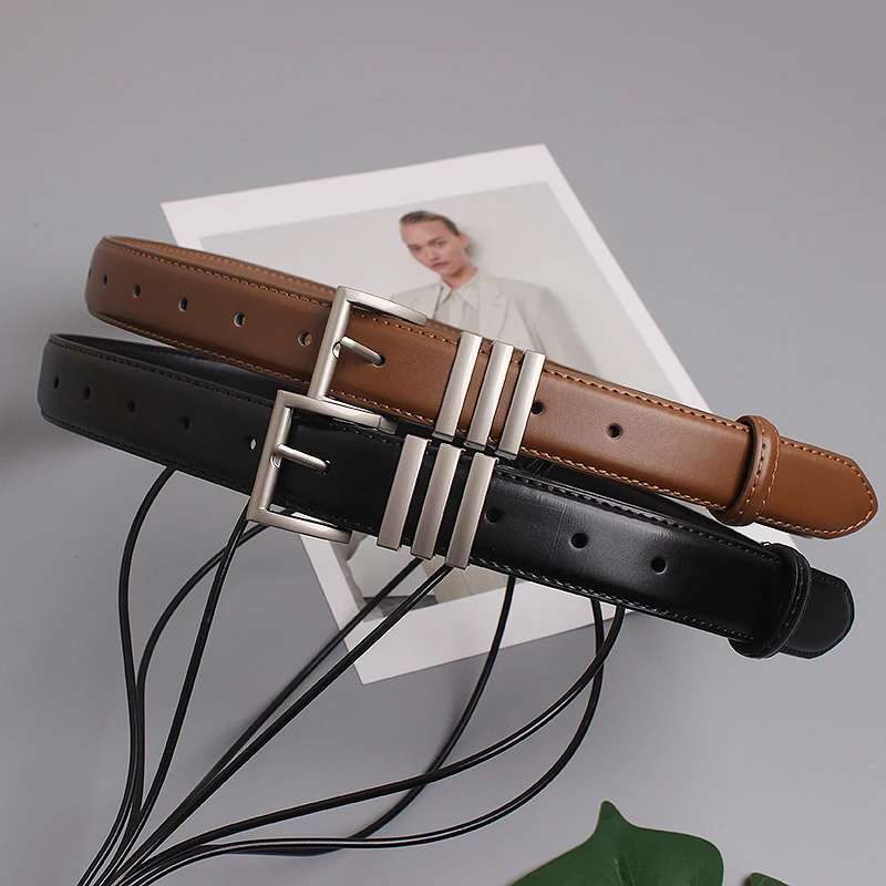 2022 Luxury Designer Jean Strap Belt Brand Genuine Cow Leather Belts for Women Fashion Adjustable Belts Dress Cowhide Waistband