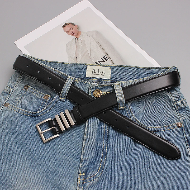 2022 Luxury Designer Jean Strap Belt Brand Genuine Cow Leather Belts for Women Fashion Adjustable Belts Dress Cowhide Waistband
