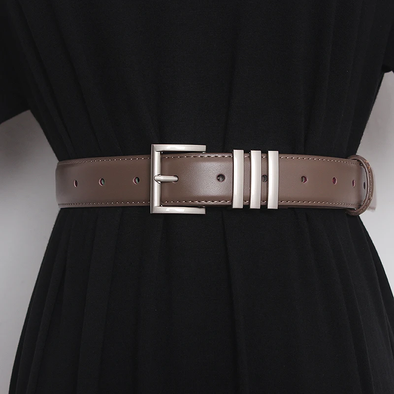2022 Luxury Designer Jean Strap Belt Brand Genuine Cow Leather Belts for Women Fashion Adjustable Belts Dress Cowhide Waistband