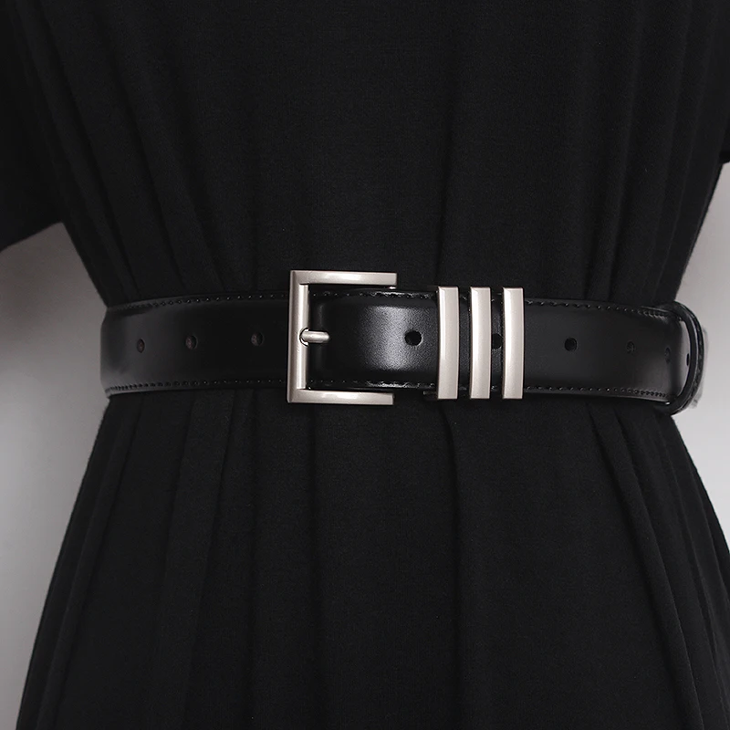 2022 Luxury Designer Jean Strap Belt Brand Genuine Cow Leather Belts for Women Fashion Adjustable Belts Dress Cowhide Waistband