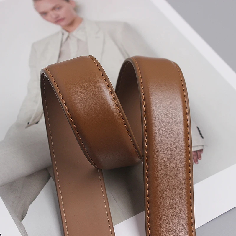 2022 Luxury Designer Jean Strap Belt Brand Genuine Cow Leather Belts for Women Fashion Adjustable Belts Dress Cowhide Waistband