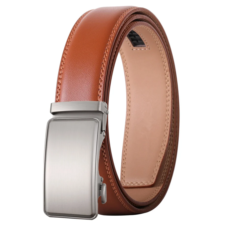 Plyesxale Luxury Designer Waist Belt For Men Genuine Leather Mens Belt cinturones para hombre Brown Gray Belts Waistband B818