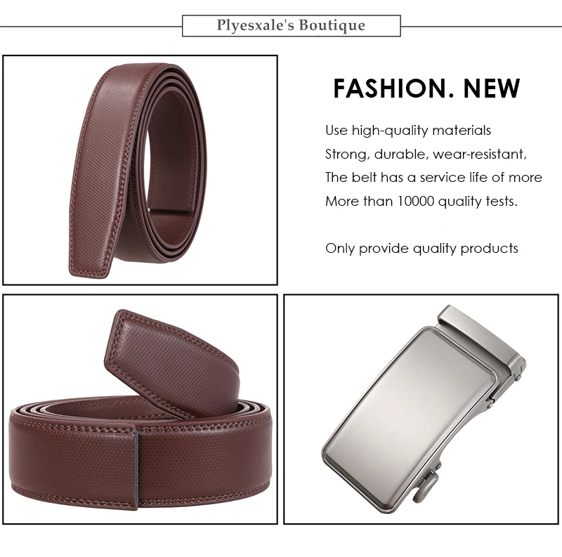 Plyesxale Luxury Designer Waist Belt For Men Genuine Leather Mens Belt cinturones para hombre Brown Gray Belts Waistband B818