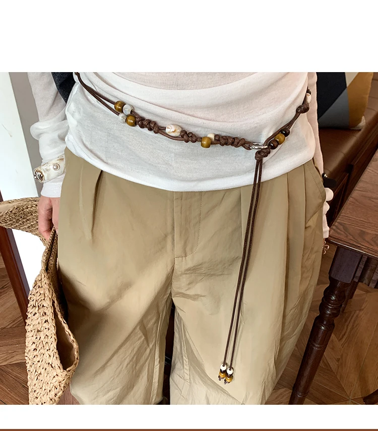 Bohème Ethnic Floral Waist Chain For Women Retro With Skirts And Jeans A Belt With A Unique Design And A Rhin Leather Strap
