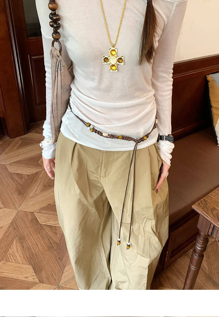 Bohème Ethnic Floral Waist Chain For Women Retro With Skirts And Jeans A Belt With A Unique Design And A Rhin Leather Strap