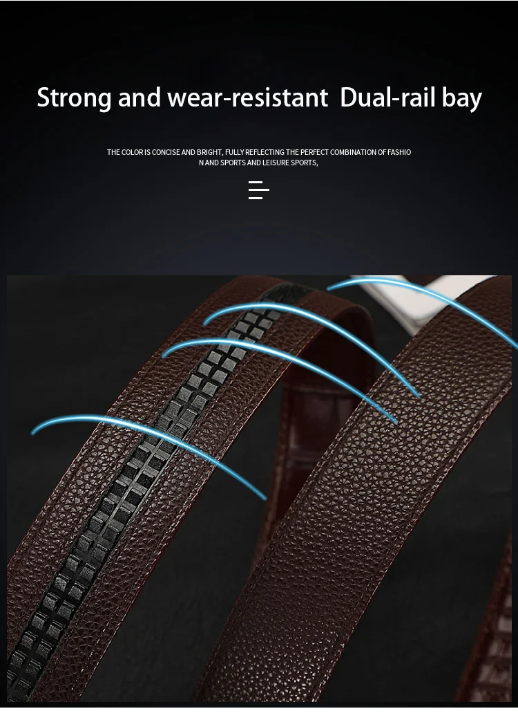 Fashion Men's Belt Without Buckle High-End Crocodile Pattern Business Belt for Male Men's Casual Accessories