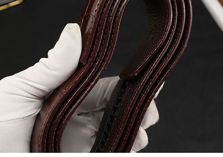 Fashion Men's Belt Without Buckle High-End Crocodile Pattern Business Belt for Male Men's Casual Accessories