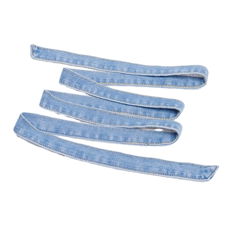 Trendy Self Tied Denims Waistband Adjustable Waist Belt for Women Pants Jeans Dresses Outercoat Windbreaker Accessories