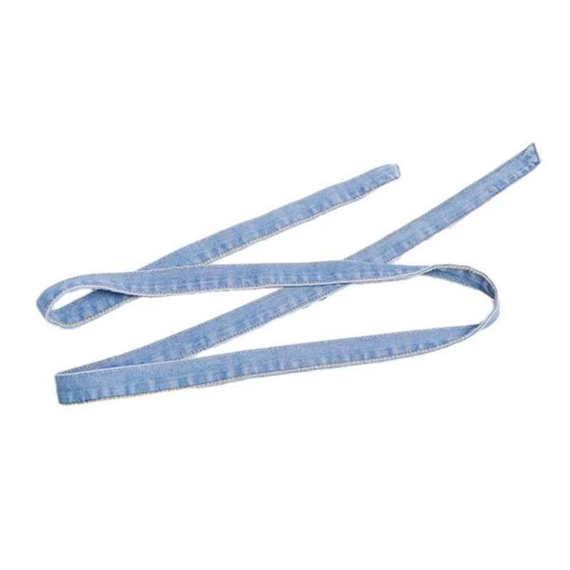 Trendy Self Tied Denims Waistband Adjustable Waist Belt for Women Pants Jeans Dresses Outercoat Windbreaker Accessories