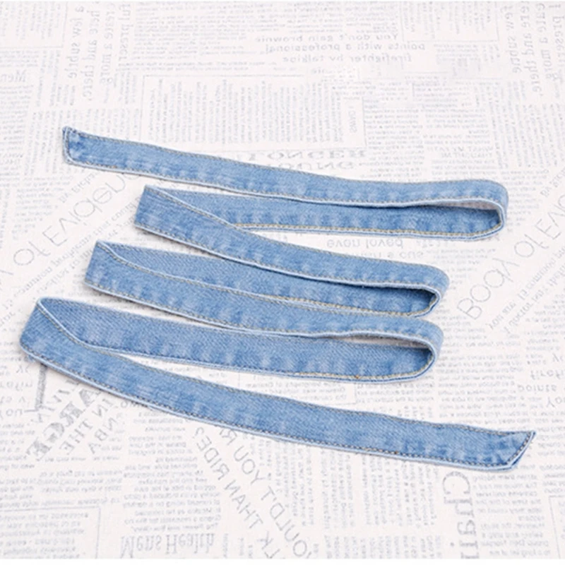 Trendy Self Tied Denims Waistband Adjustable Waist Belt for Women Pants Jeans Dresses Outercoat Windbreaker Accessories