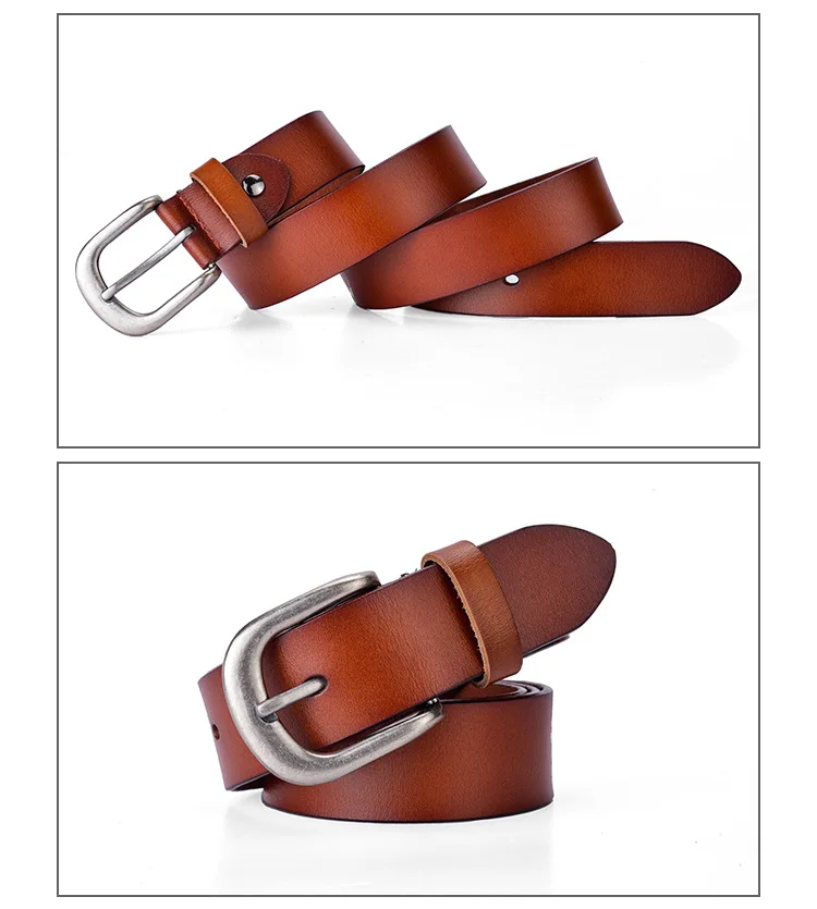 SupSindy Genuine Leather Belts for Women Pin Buckle Women Jeans Belt Luxury Brand Designer Cowskin Waistband Black Female Strap