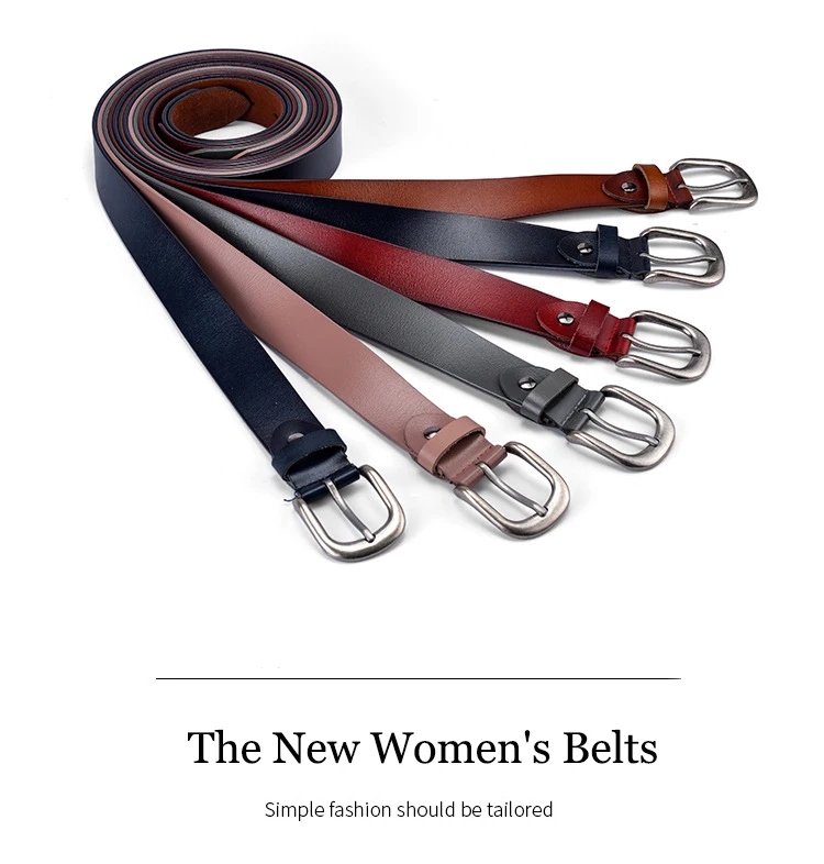 SupSindy Genuine Leather Belts for Women Pin Buckle Women Jeans Belt Luxury Brand Designer Cowskin Waistband Black Female Strap