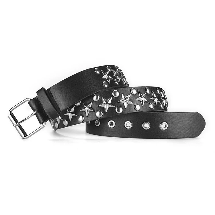 Ladies' Grunge Punk Pin Buckle Personality Studded Enduro Belt For Jeans Hipster, Suitable For Daily Use LYD002
