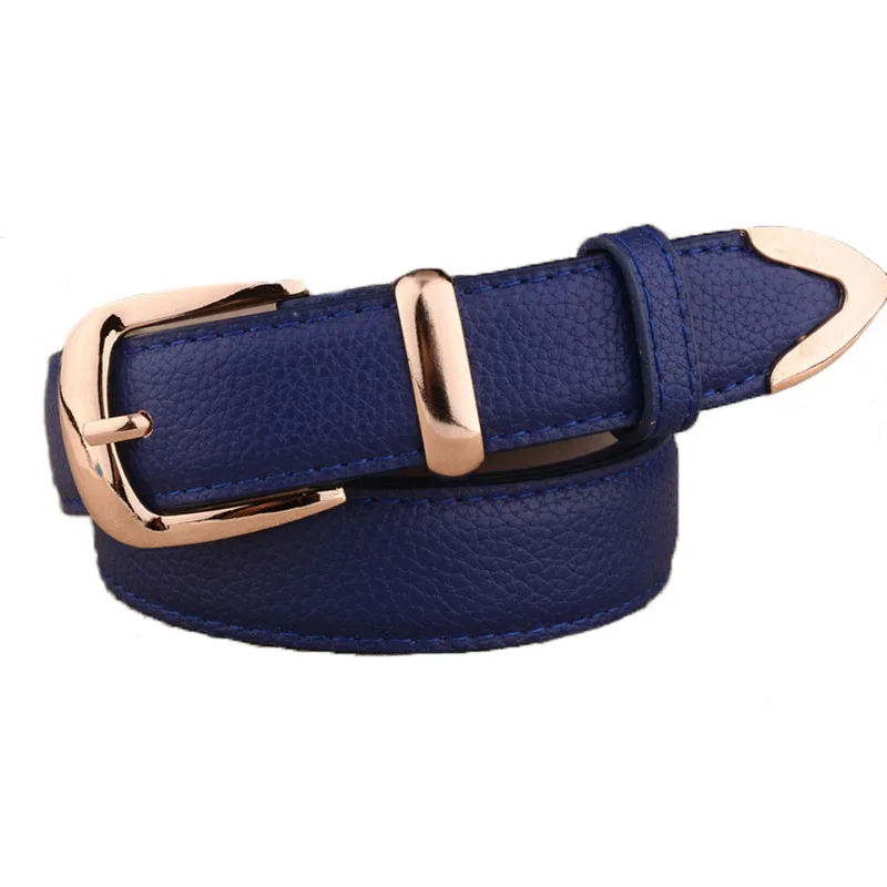 Alloy Buckle Women Belts PU Leather Wild Female Waist Belts Brown Black White Red Girls Pants Jeans Fashion Belt pasek damski