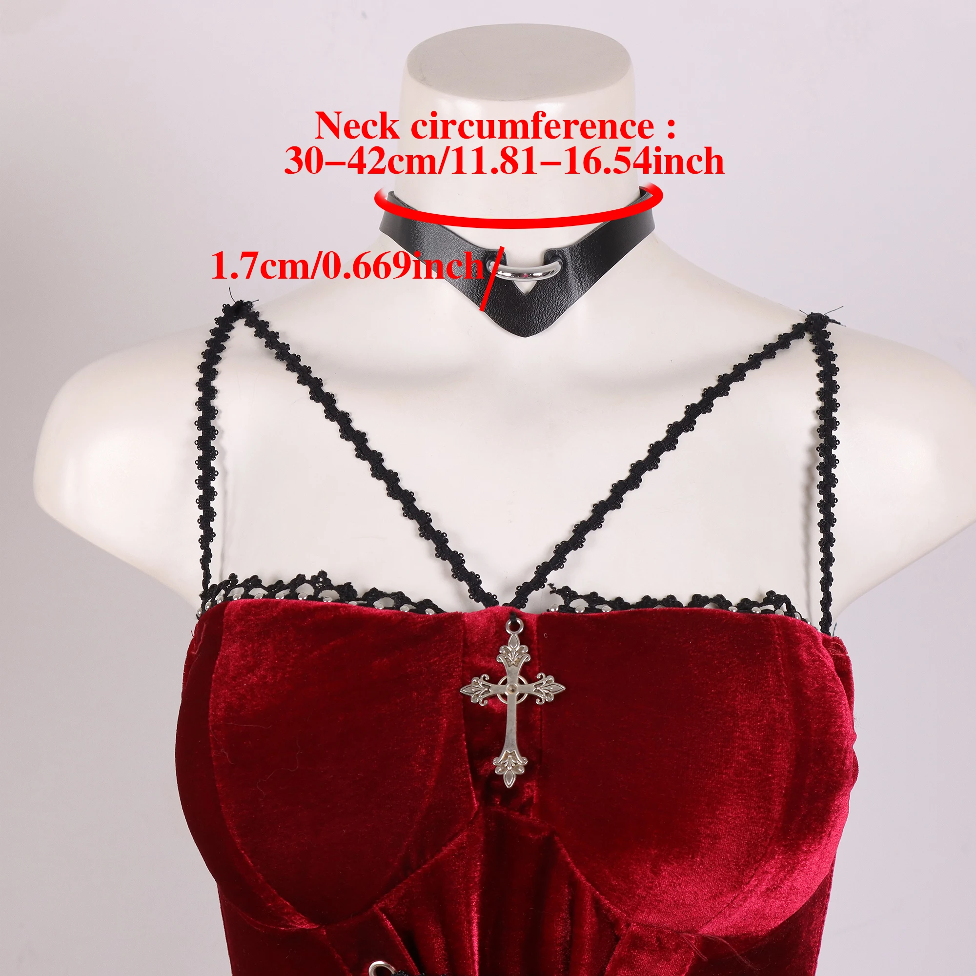 UYEE New Sexy Harajuku PU Leather Collar Belt Pendant Necklaces Women Men Punk Neck Gothic Black YK2 Choker Necklace Cool Belt