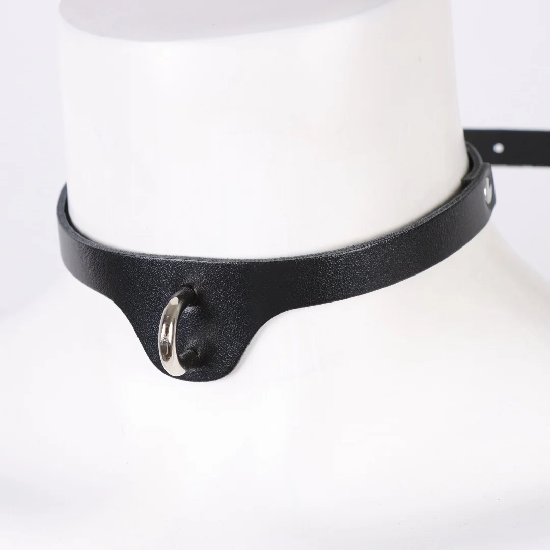 UYEE New Sexy Harajuku PU Leather Collar Belt Pendant Necklaces Women Men Punk Neck Gothic Black YK2 Choker Necklace Cool Belt