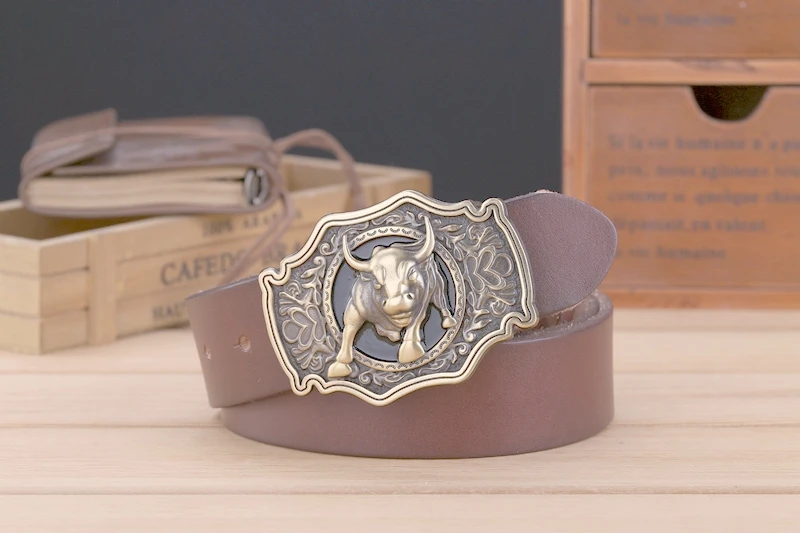 big buckle real leather belts for men mens belts luxury 100% genuine leather camel brown punk cowhide Chinese style high quality