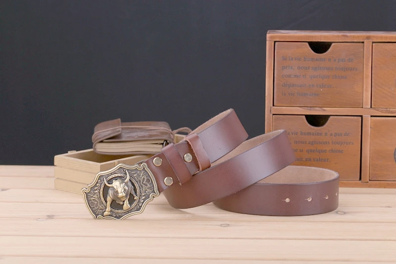 big buckle real leather belts for men mens belts luxury 100% genuine leather camel brown punk cowhide Chinese style high quality