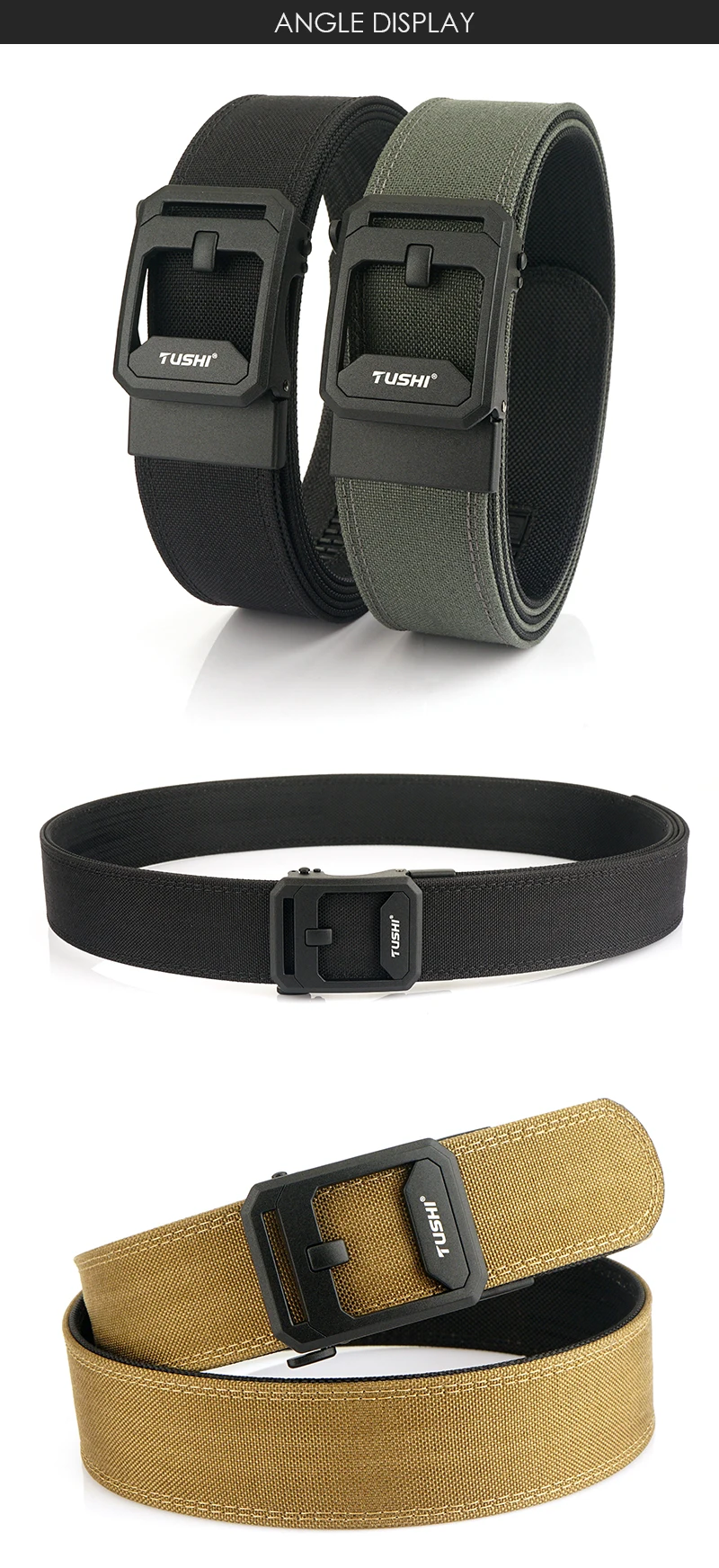 VATLTY 4.3cm Tactical Gun Belt for Men and Women 1100D Nylon Metal Automatic Buckle Police Military Belt Hunting IPSC Girdles