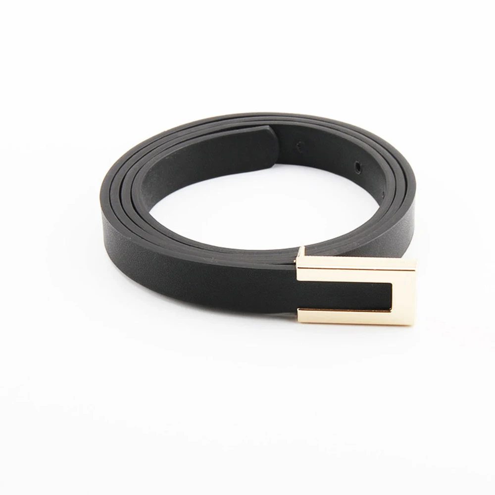 HOT Luxury Gold Silver Buckle PU Leather Belt Female Jeans Dress Decoration Waistband Fashion Casual Metal Black Waist Belt 2024