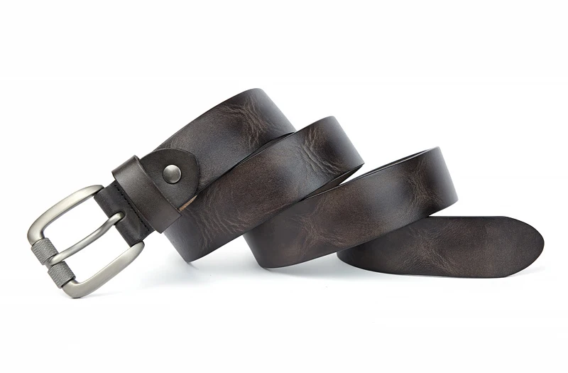 MEDYLA Genuine Leather Men's Belt Natural Skin Alloy Pin Buckle Belt Tanned Washed Fashion Casual Cowhide Belt DSW90410