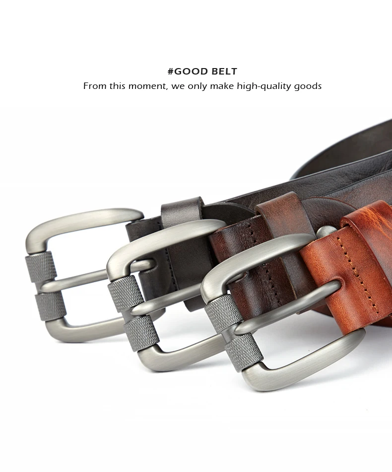 MEDYLA Genuine Leather Men's Belt Natural Skin Alloy Pin Buckle Belt Tanned Washed Fashion Casual Cowhide Belt DSW90410