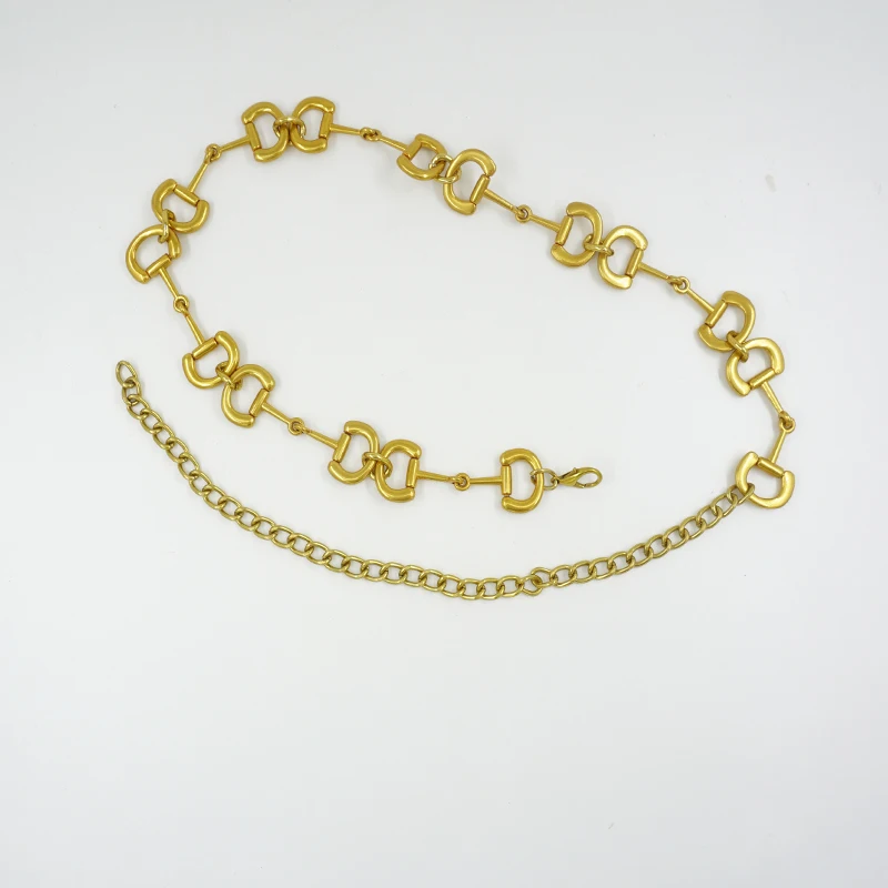 Vintage waist chain belt strap adjustment women's dress decoration designer Party Jewelry dress jeans fashion wild gothic metal