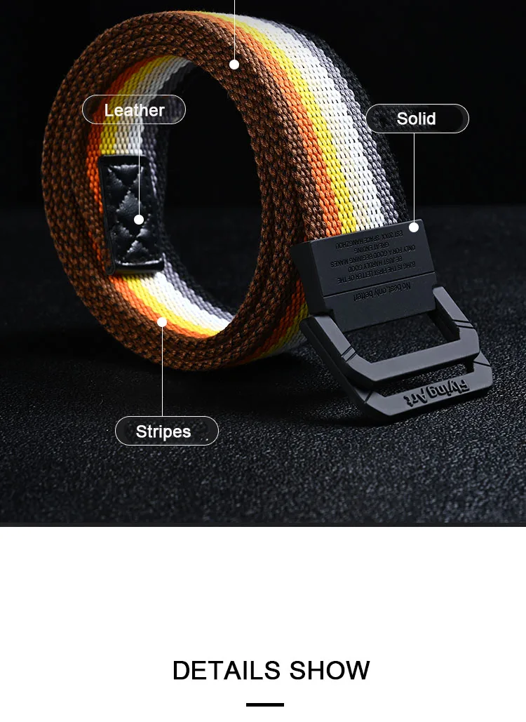 New Canvas Belt Man Belt Girl Teenager Metal Double Ring Buckle Jeans with Military Student Army Tactical Belt Designer Belts