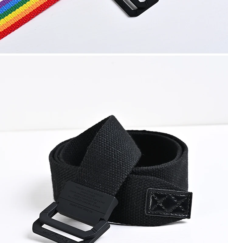 New Canvas Belt Man Belt Girl Teenager Metal Double Ring Buckle Jeans with Military Student Army Tactical Belt Designer Belts