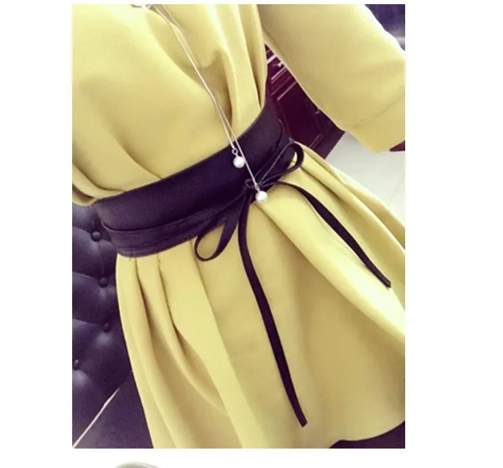 Fashion Women Belt for Dress PU Leather Bowknot Wide Belts Waistband Coat Corset Designer Luxury Brand Solid Color Waistband