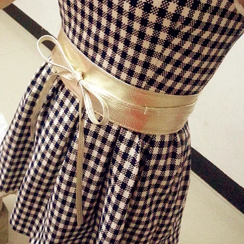 Fashion Women Belt for Dress PU Leather Bowknot Wide Belts Waistband Coat Corset Designer Luxury Brand Solid Color Waistband