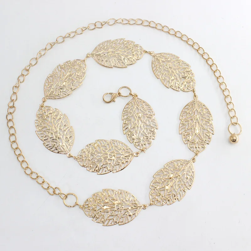 Fashion Circle Metal Chain Belt Women Gold Silver Round Alloy Belt With Long Tassel Female Waistband For Dress
