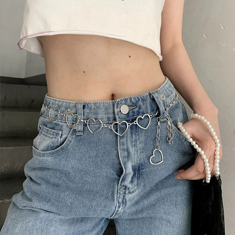 Fashion Circle Metal Chain Belt Women Gold Silver Round Alloy Belt With Long Tassel Female Waistband For Dress