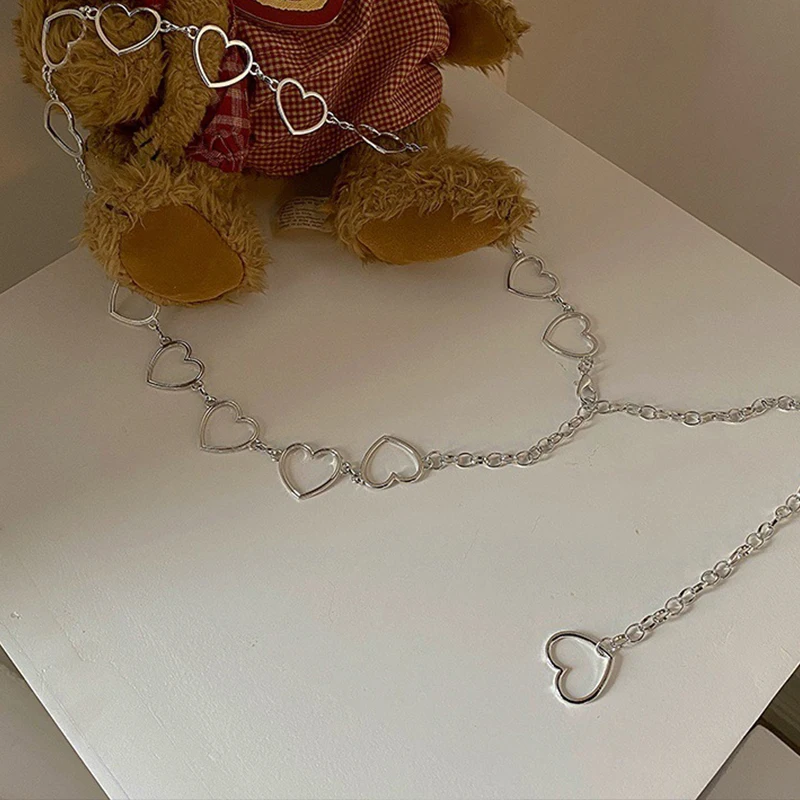 Fashion Circle Metal Chain Belt Women Gold Silver Round Alloy Belt With Long Tassel Female Waistband For Dress