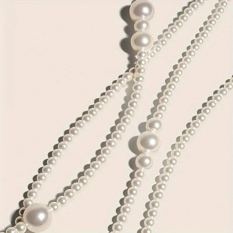 Fashion Imitation Pearl Waist Chain Women With Dress Sub Sweater Multi-layer Pearl Waist Chain Women's Simple Body Chain