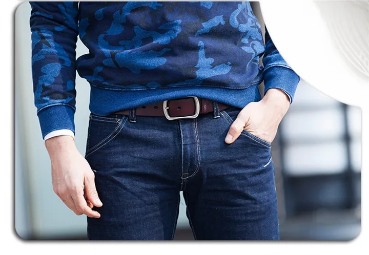 COWATHER fashion cow genuine leather 2021 new men fashion vintage style male belts for men pin buckle 100-150cm waist size 30-52