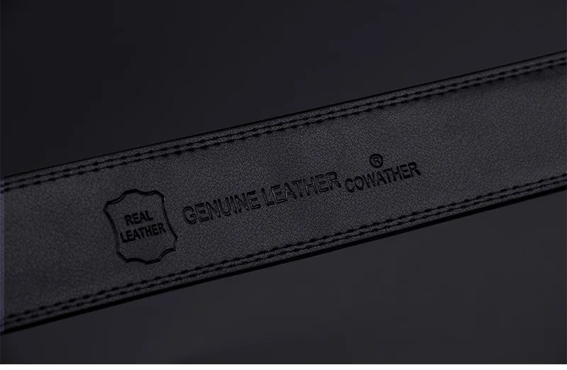 COWATHER Cow Genuine Leather Belt Top Quality Alloy Buckle Men Belts Automatic Buckle Cowhide Male Strap Black Brown Straps