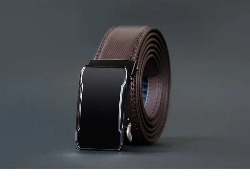 COWATHER Cow Genuine Leather Belt Top Quality Alloy Buckle Men Belts Automatic Buckle Cowhide Male Strap Black Brown Straps