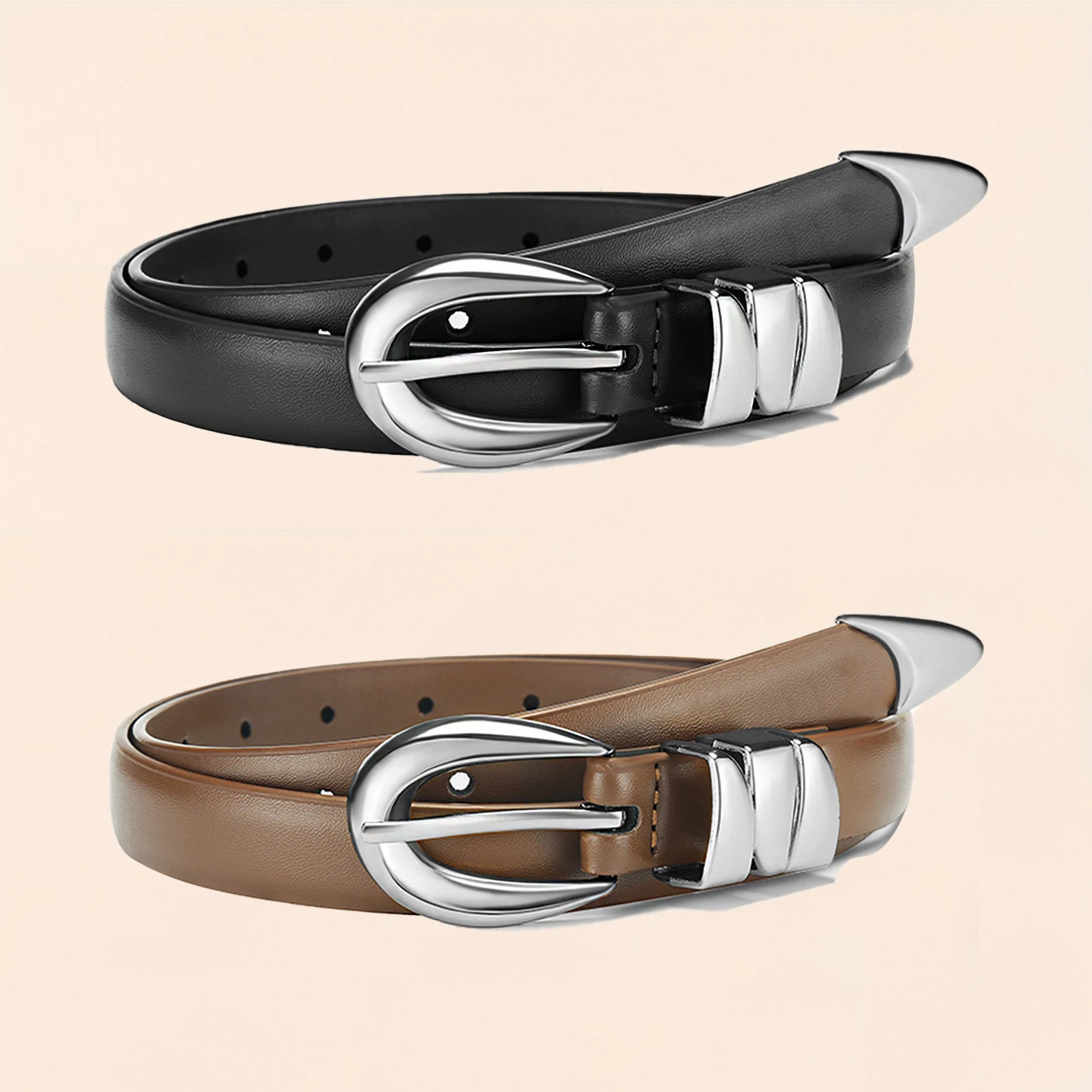 Fashion Retro Women's Pin Buckle Belt All Seasons Universal Women's Belt With Skirt And Sweater Accessories