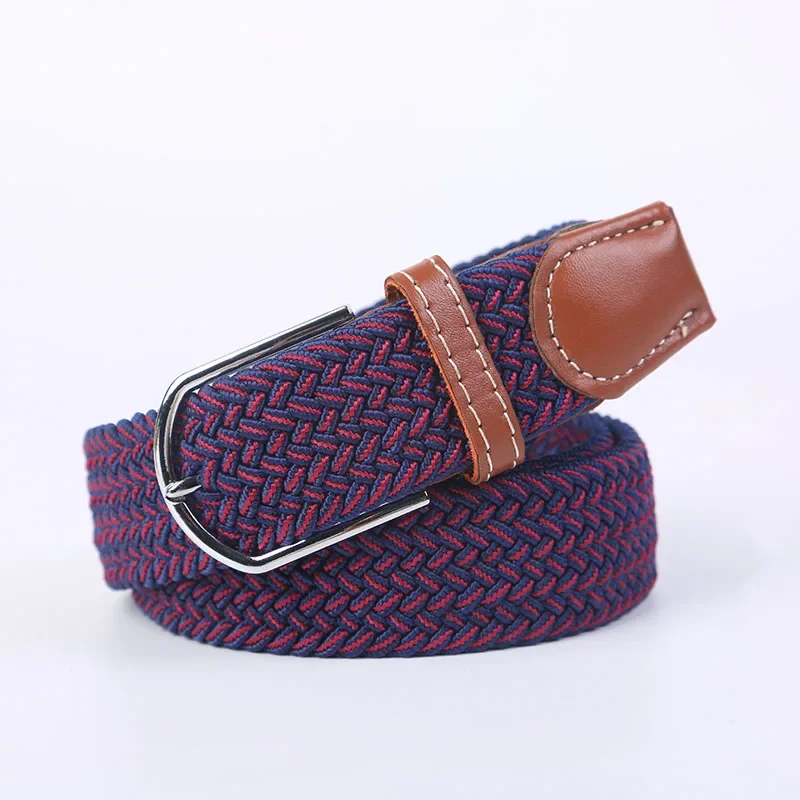 107cm 120cm 130cm Women's Belt Extended Casual Knitted Needle Buckle Jeans Knitted Canvas Elastic Stretchable for Men's Belt