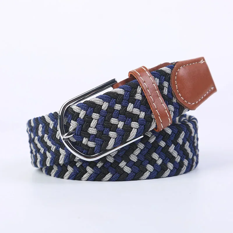 107cm 120cm 130cm Women's Belt Extended Casual Knitted Needle Buckle Jeans Knitted Canvas Elastic Stretchable for Men's Belt