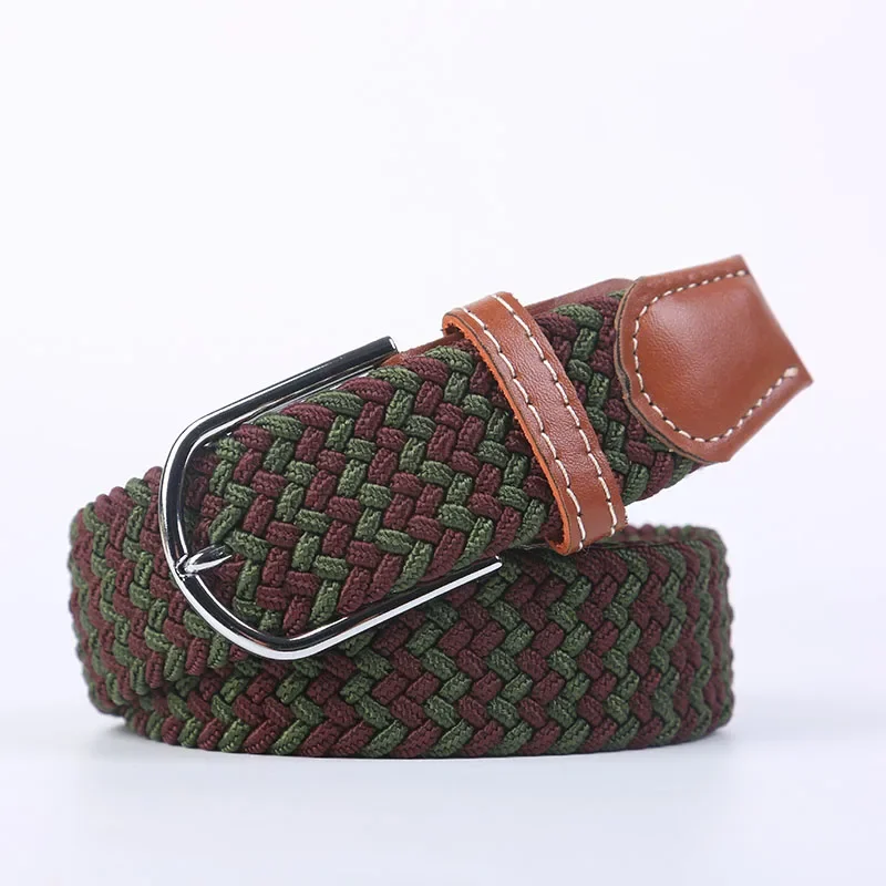 107cm 120cm 130cm Women's Belt Extended Casual Knitted Needle Buckle Jeans Knitted Canvas Elastic Stretchable for Men's Belt